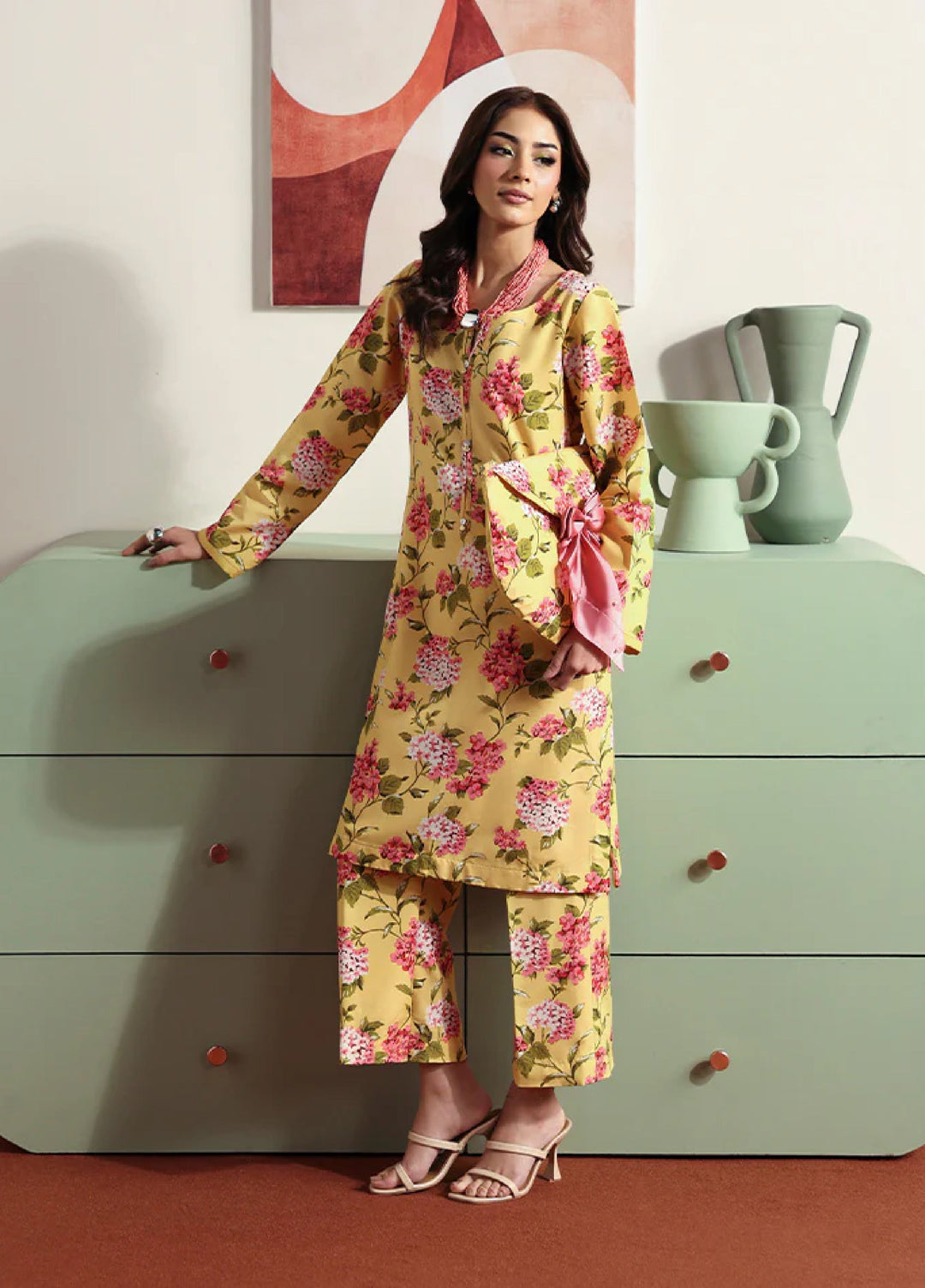Basics by Gulaal Pret Embroidered Poly Lawn 2 Piece PL-09 Honey Dew - Summer Collection
