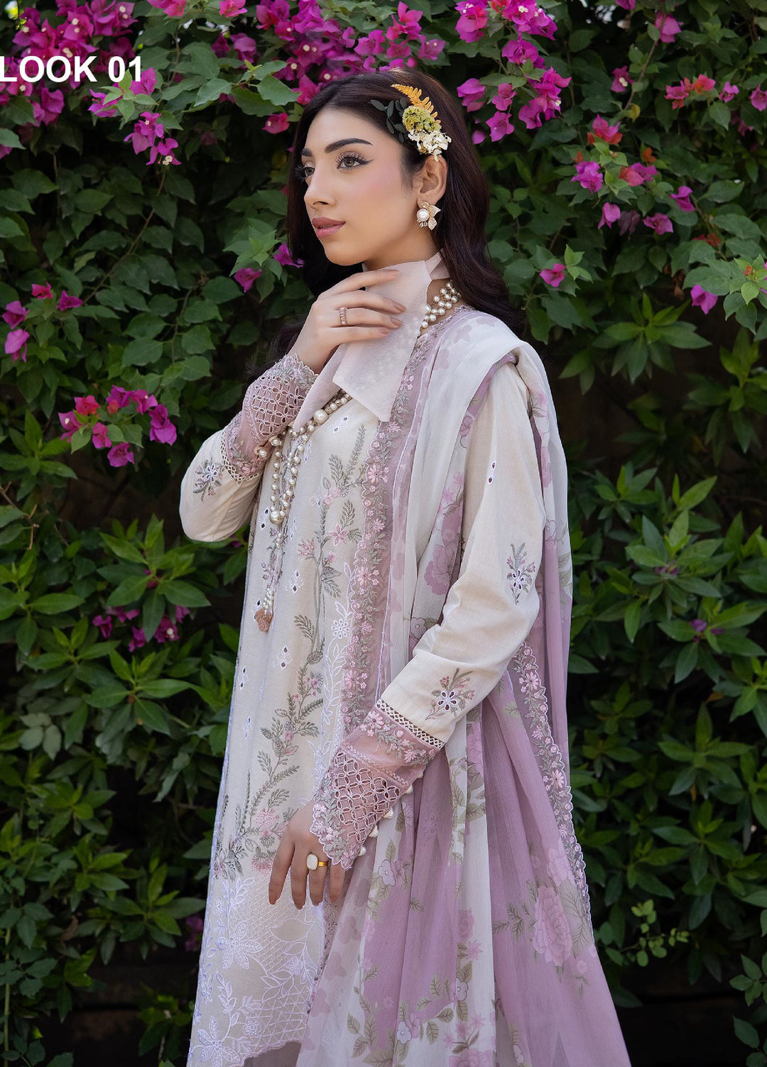 Inara by Javairia Women RTW Embroidered Lawn 3 Piece Suit IN26PJF Noori - Festive Collection