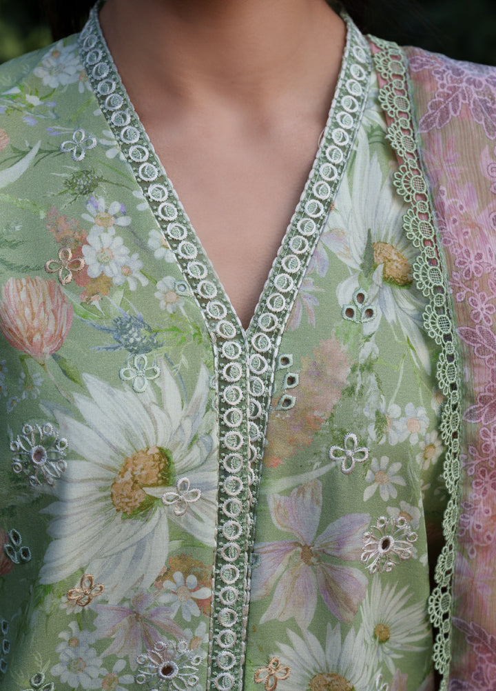 Summer Lines Printkari by Neeshay Unstitched Embroidered Lawn 3 Piece Suit NSH26SLP D-4 Verna - Summer Collection