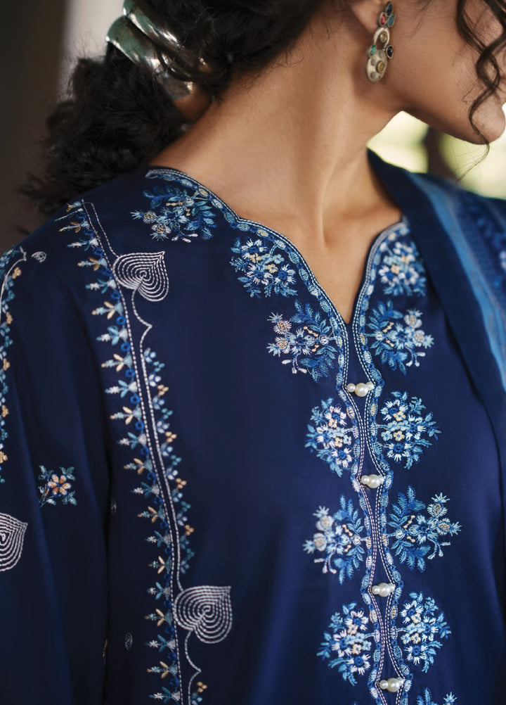 Before Sunset by Casual Lite RTW Embroidered Cotton Lawn 3 Piece Suit CL26PBS Azure Bloom - Casual Collection