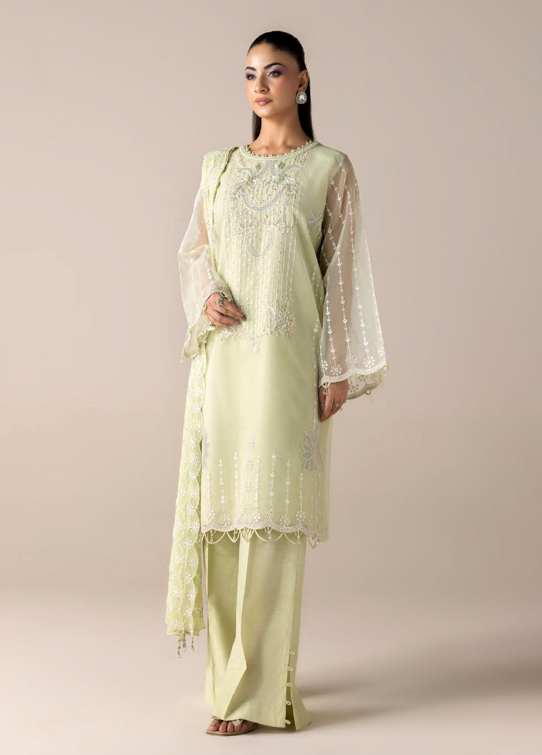 Aura by Zebtan RTW Embroidered Organza 2 Piece Suit ZB26UAL A-02 - Festive Collection