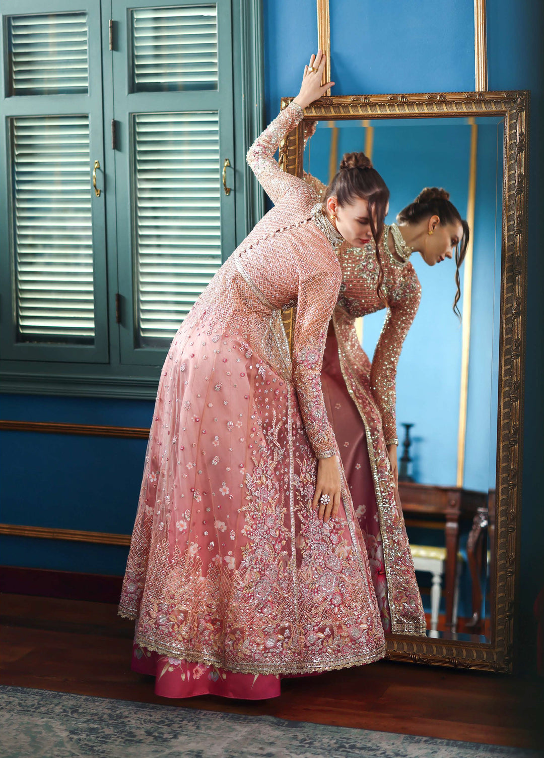 The Muse by Mushq Unstitched Organza Embroidered Suits 3 Piece MU26TM Shayna - Wedding Collection