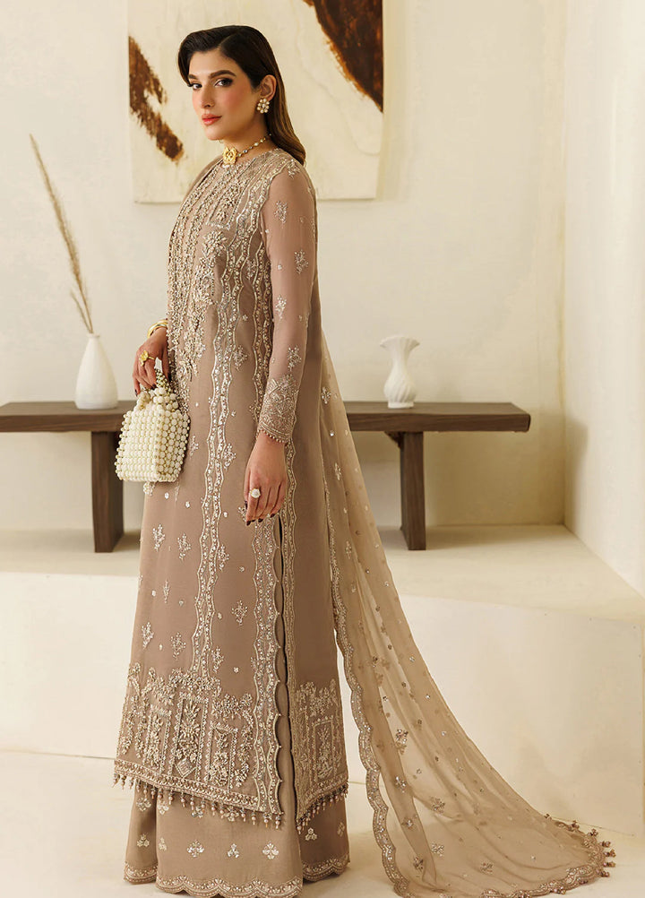 Aymal by Alizeh Fashion Handcrafted Unstitched Embroidered Chiffon 3 Pcs Suit AF26UAC 01-DISE - Festive Collection
