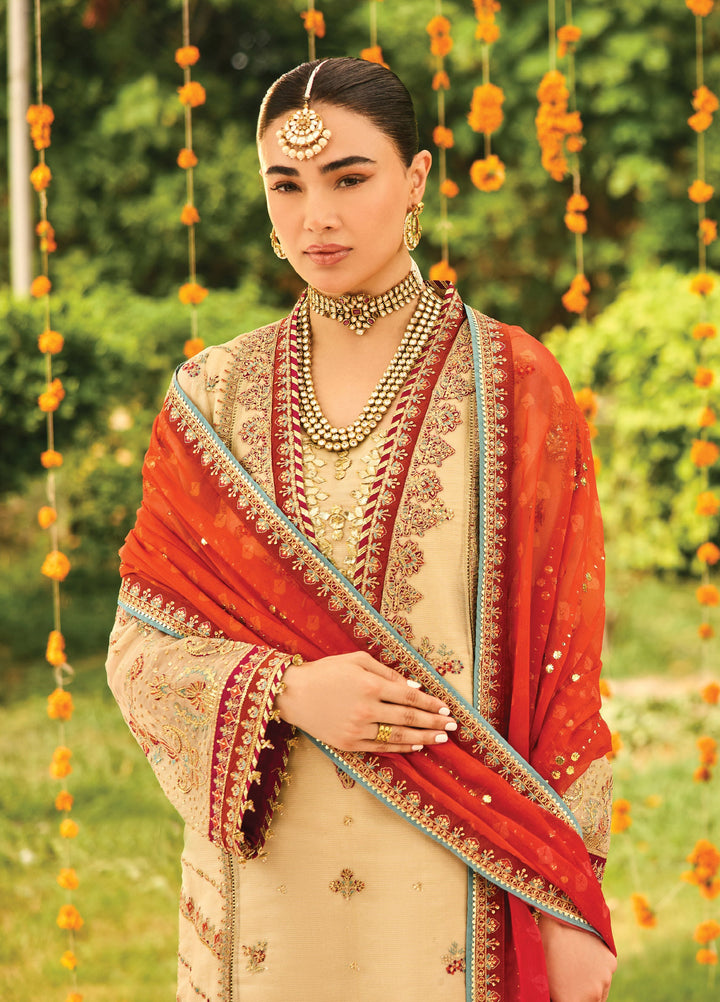 Shehnai by Alizeh Fashion Unstitched Embroidered Zari Net Suits 3 Piece AFB25SF Dilruba - Festive Collection