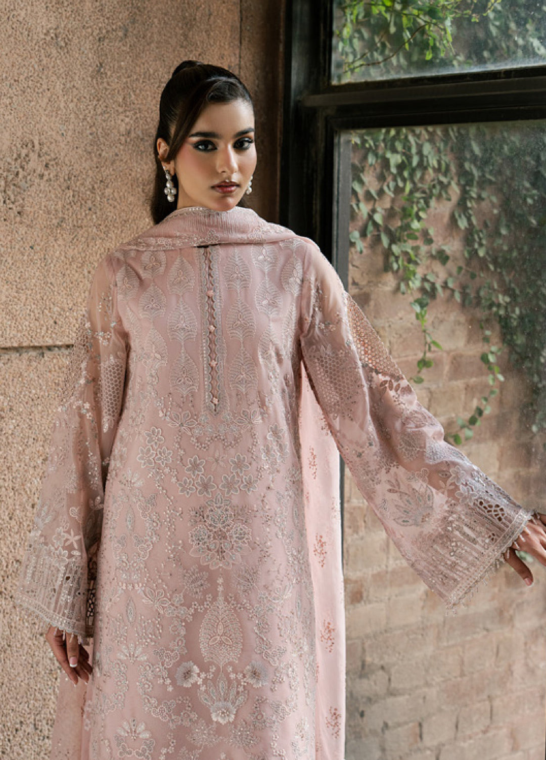Lazawal by Lavish Premium Unstitched Embroidered Chiffon 3 Piece Suit LVP26UCL Pink Blossom - Festive Collection
