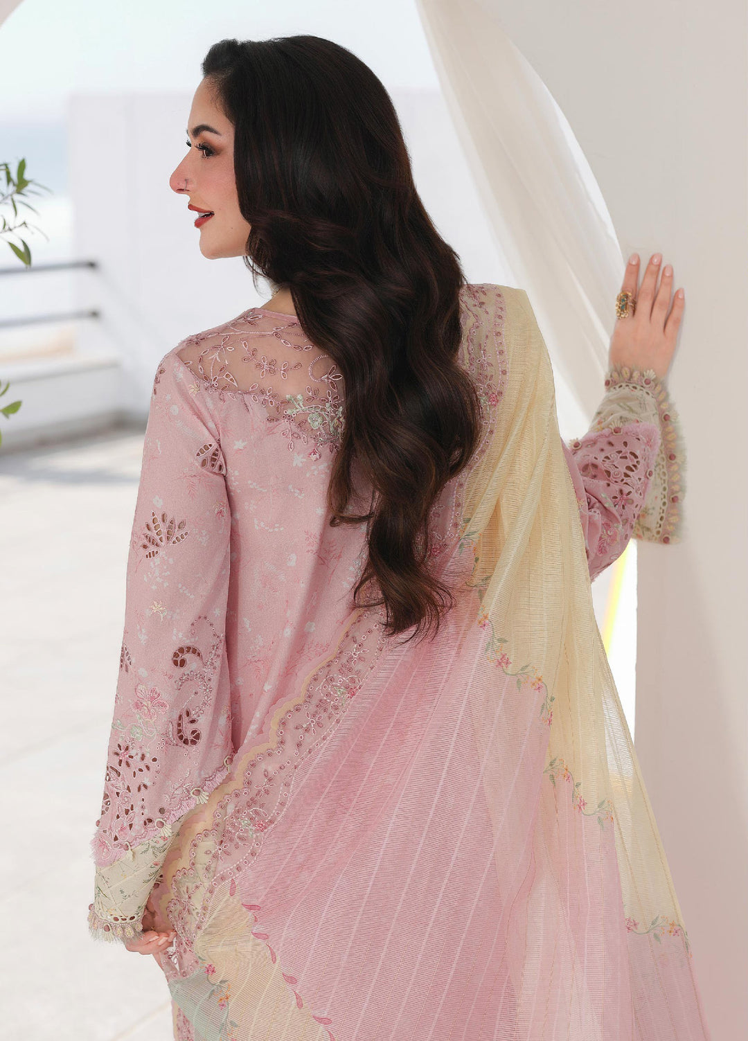 Sahil by Qalamkar Unstitched Embroidered Luxury Lawn 3 Pcs Suit QLK26US SA-09 Haniya - Summer