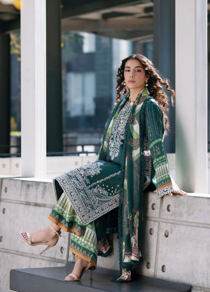 Broadway by Mahnur Unstitched Embroidered Lawn 3 Piece Suit MN26UB BW-012 - Summer Collection