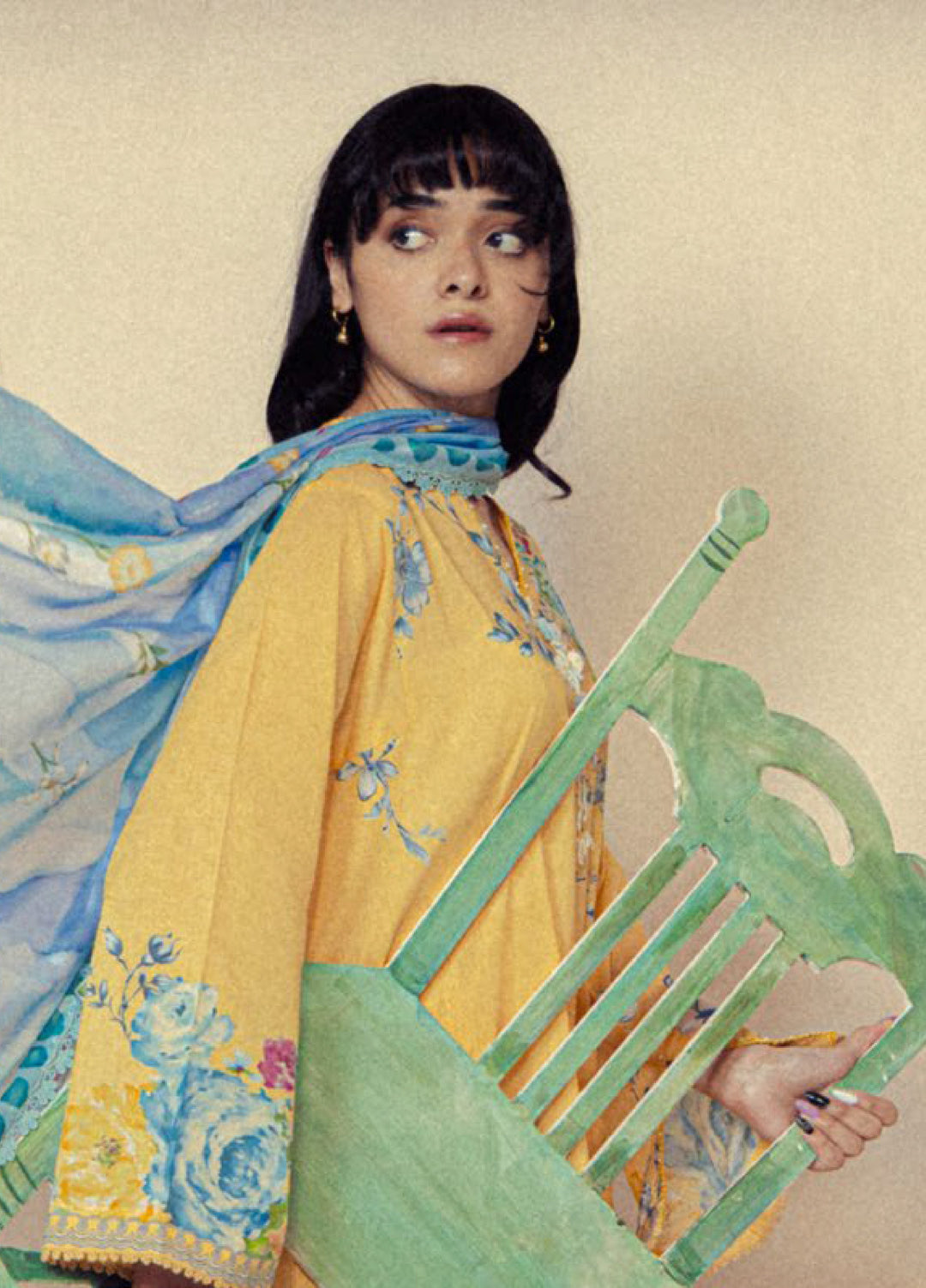 Coco by Zara Shahjahan Unstitched Printed Lawn 3 Piece Suit CZS26UPL CELENE-4B - Summer Collection