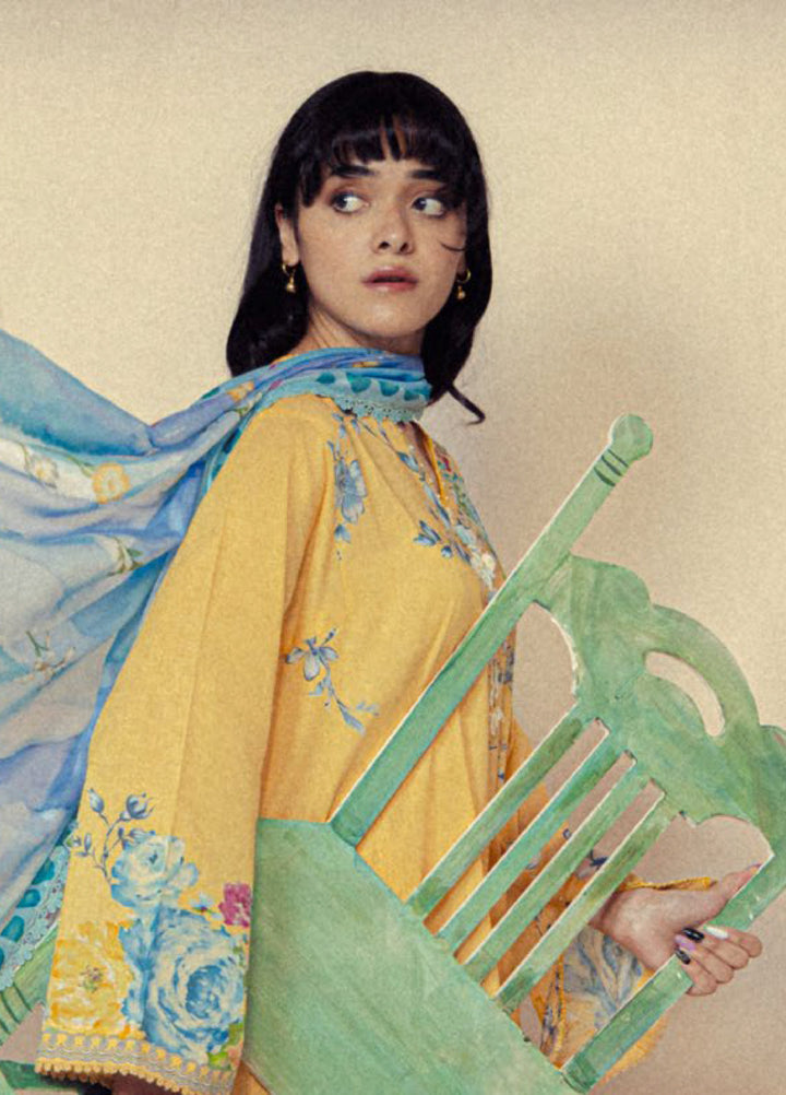 Coco by Zara Shahjahan Unstitched Printed Lawn 3 Piece Suit CZS26UPL CELENE-4B - Summer Collection