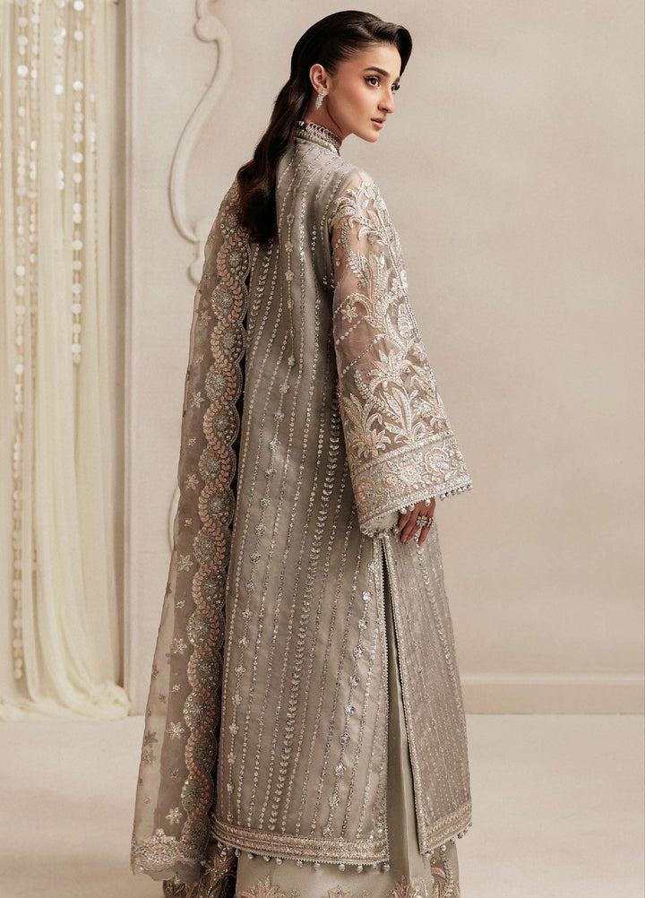Aik Shaam by AIK Atelier Unstitched Organza Embroidered 3 Piece Suit AIK26US D-02 - Wedding Collection