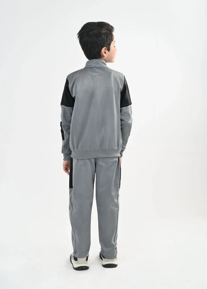 IQ Exclusive Kids Track Suit Fleece 2 PieceGrey Storm Tracksuit-Unisex Kids - Winter Collection