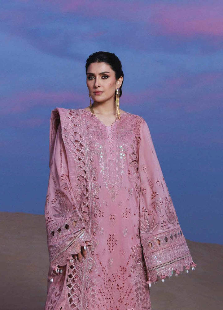 Aman by Nureh Unstitched Embroidered Luxury Lawn 3 Piece Suit NU26UA NE-232 - Festive Collection
