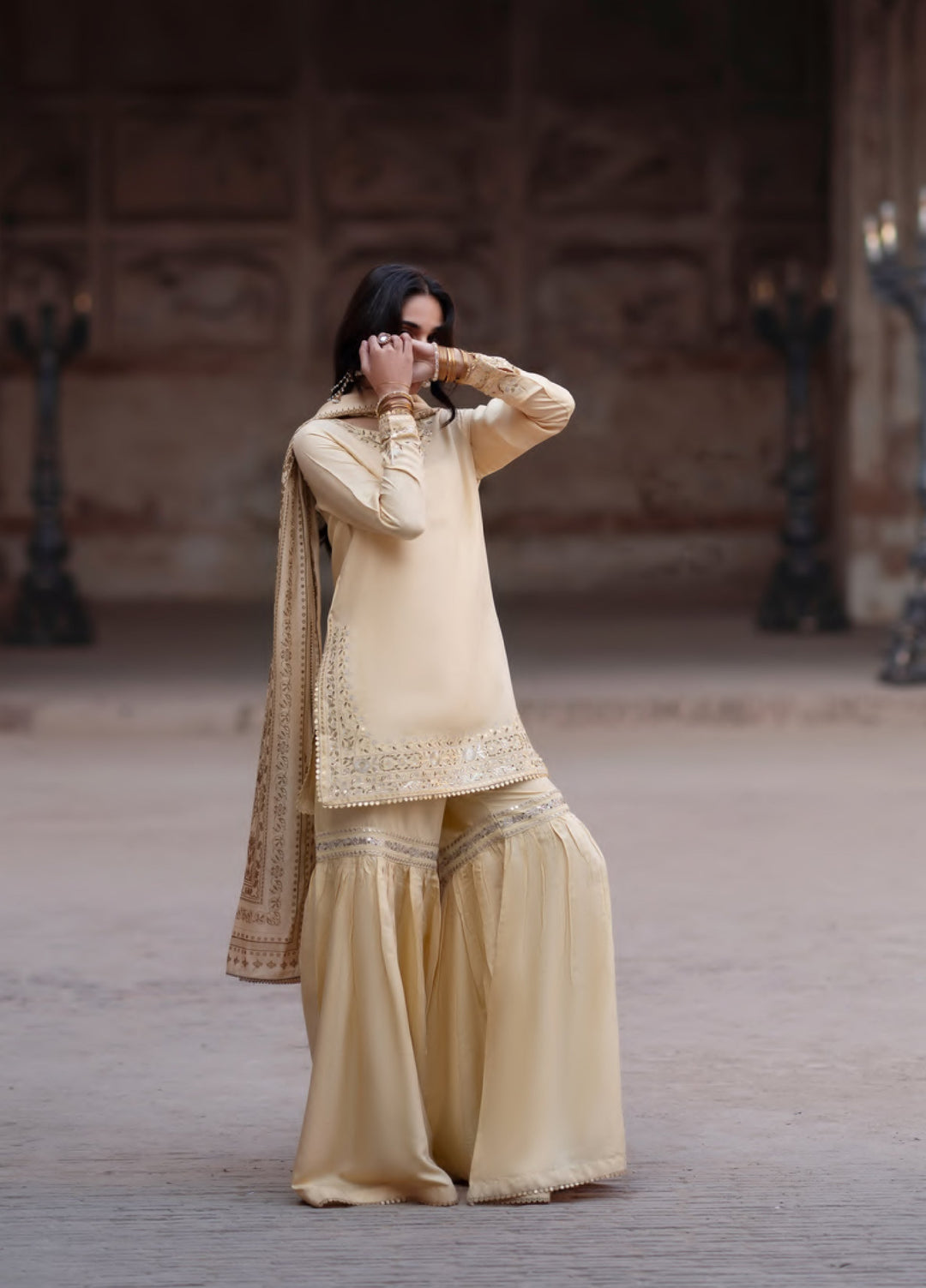 Darbar by Casuallite Pret Embroidered Silk Viscose 3 Piece Suit CSL26PDD-01 - Festive Collection