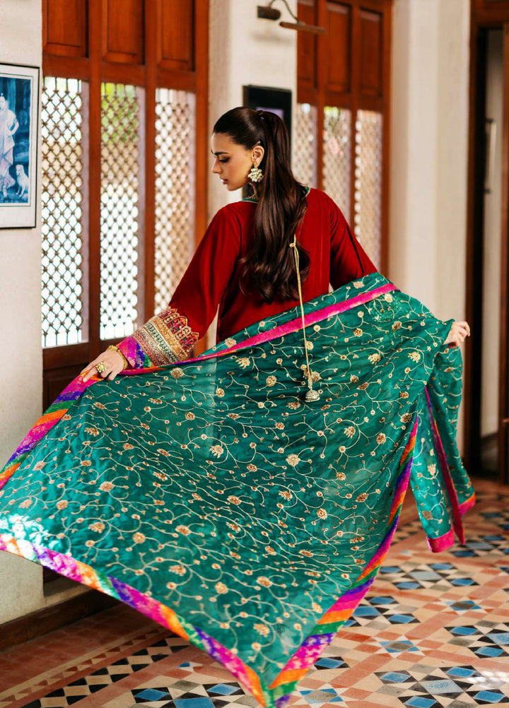 Zainab Chottani Unstitched Velvet Embroidered 3 Piece ZC25UV Sifa - Festive Collection