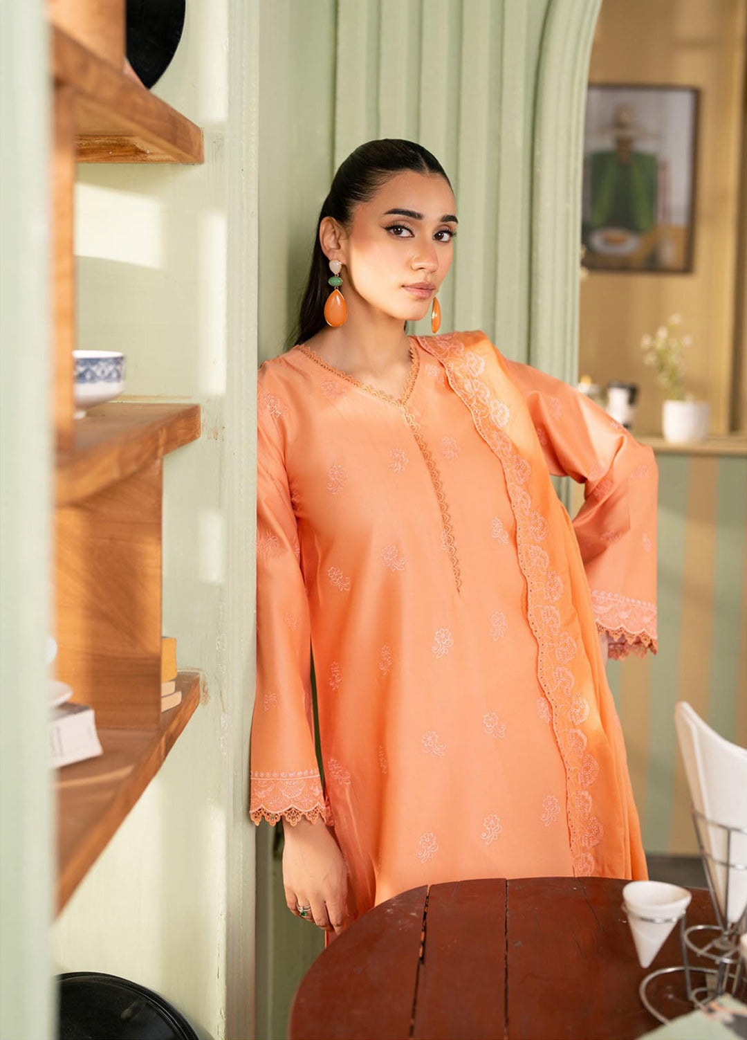Raha by Rajbari Unstitched Premium Chikankai Embroidered Lawn 3 Piece Suit RB26UCRL D-7 - Summer Collection