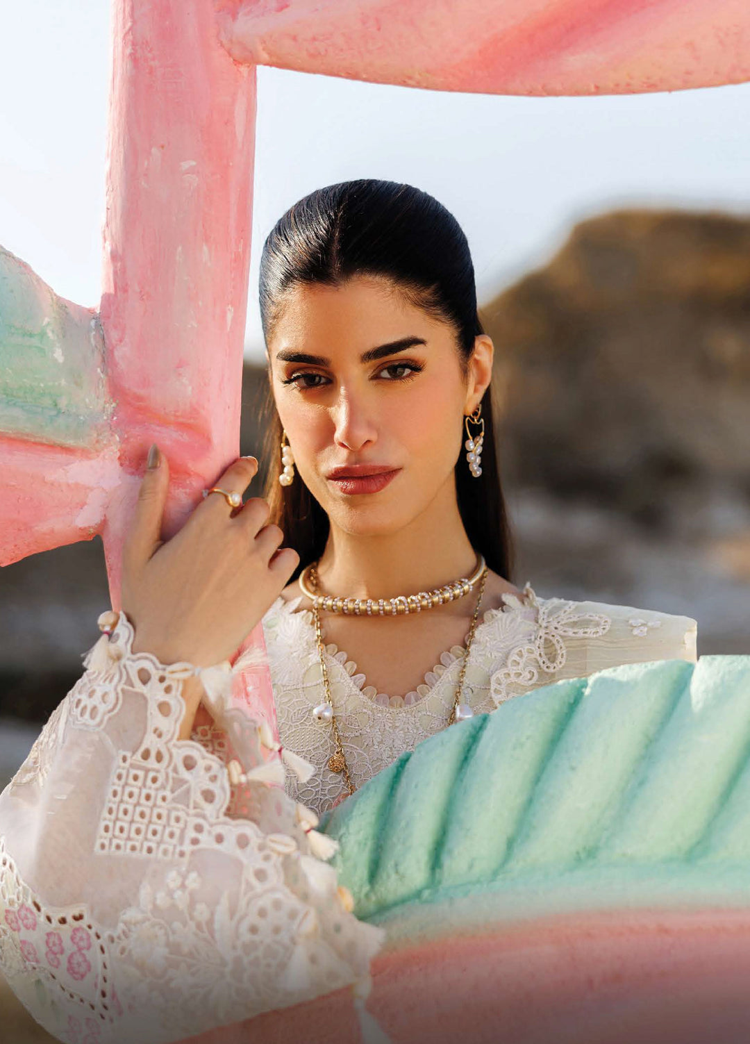 Sunlit Groove by Emaan Adeel Unstitched Embroidered Luxury Lawn 3 Pcs Suit EA26USG BLOSSOM BEAT - Summer Collection