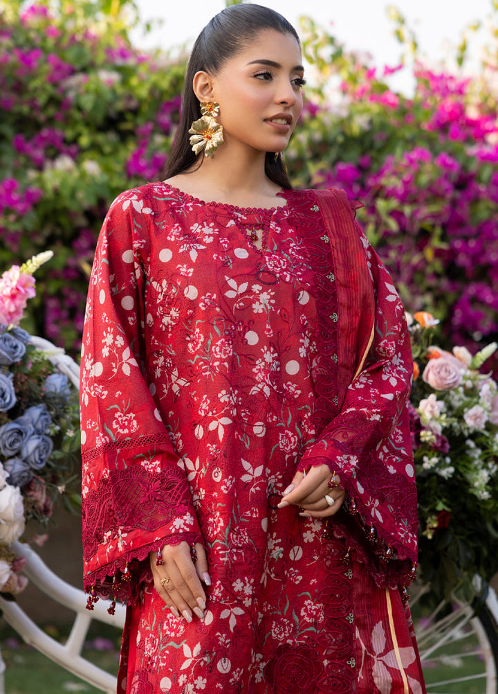 Al Zohaib Applique Kari Unstitched Embroidered Lawn 3 Piece Suit AZ26UAL D-05 - Casual Collection