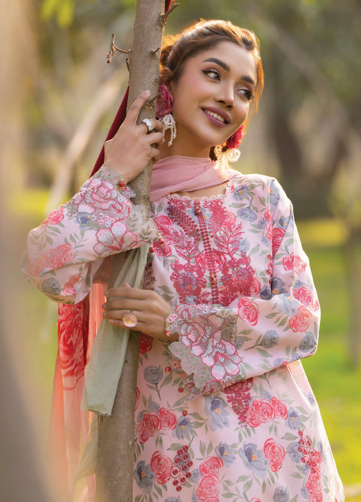 Eden Garden by Humdum Unstitched Embroidered Lawn 3 Piece Suit HB26UED D-08 - Summer Collection