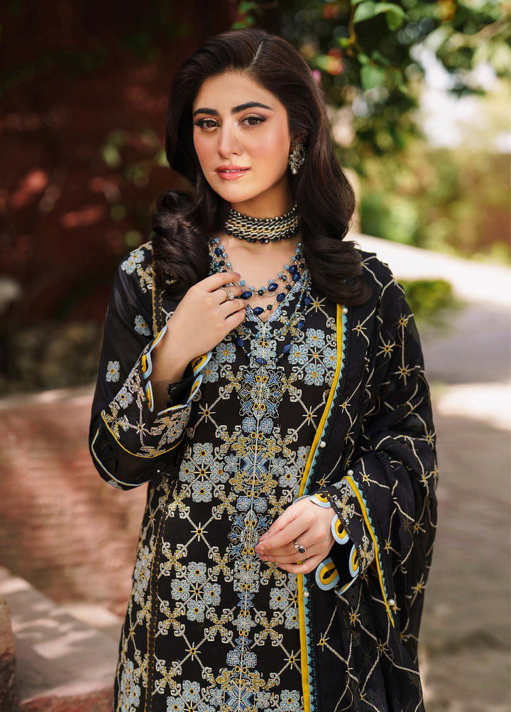 Shurooq Unstitched Luxury Lawn Embroidered 3 Piece SQ25 D-05 Calypso - Festive Collection