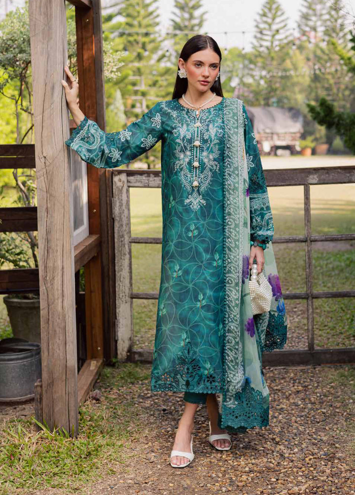 Gardenia by Nureh Unstitched Embroidered Lawn 3 Piece Suit NU26UGL NSG-210 - Summer Collection
