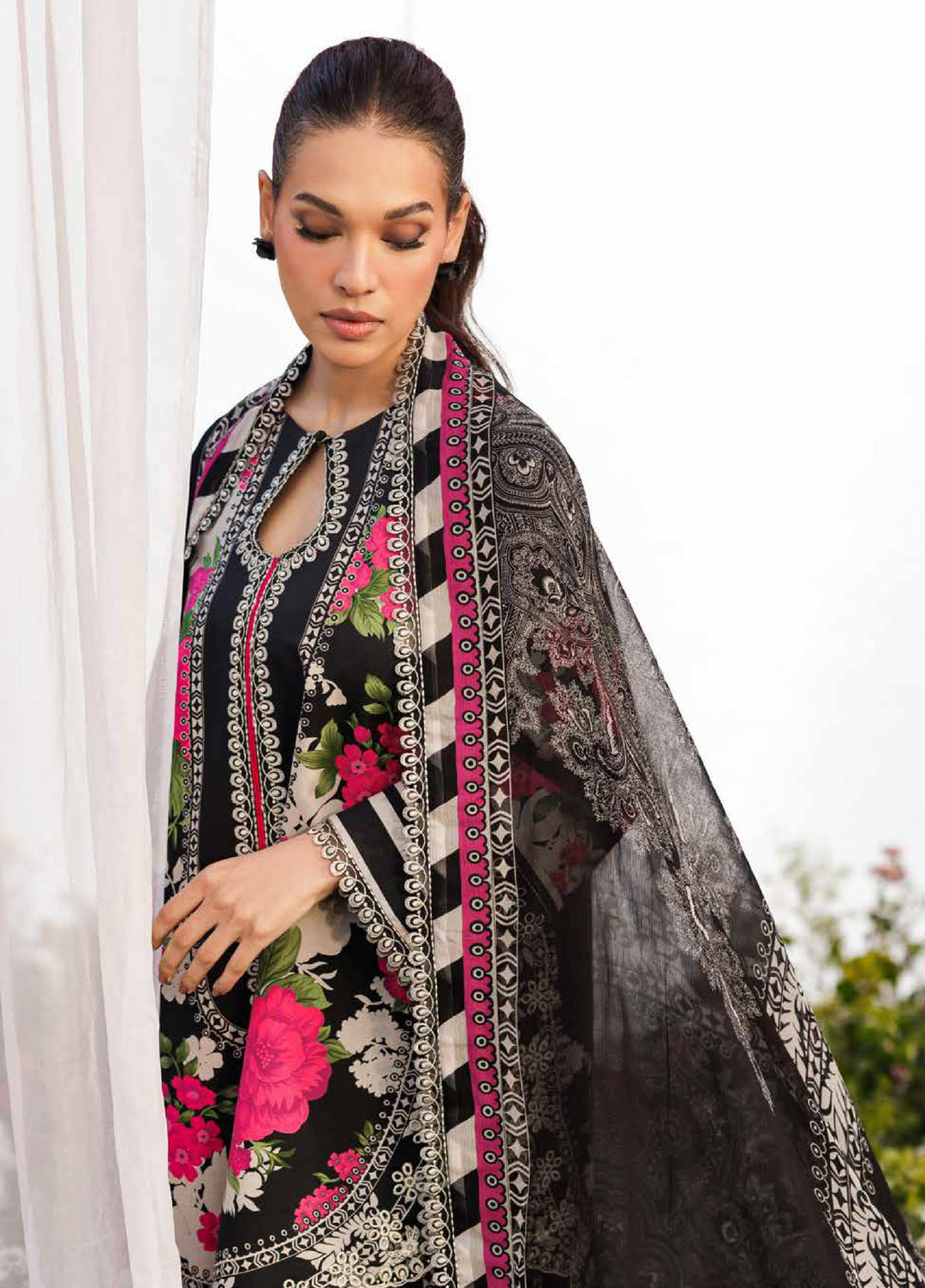 Rang e Bahar by Charizma Unstitched Embroidered Lawn 3 Piece Suit CHR26URB CRB6-06 - Summer Collection