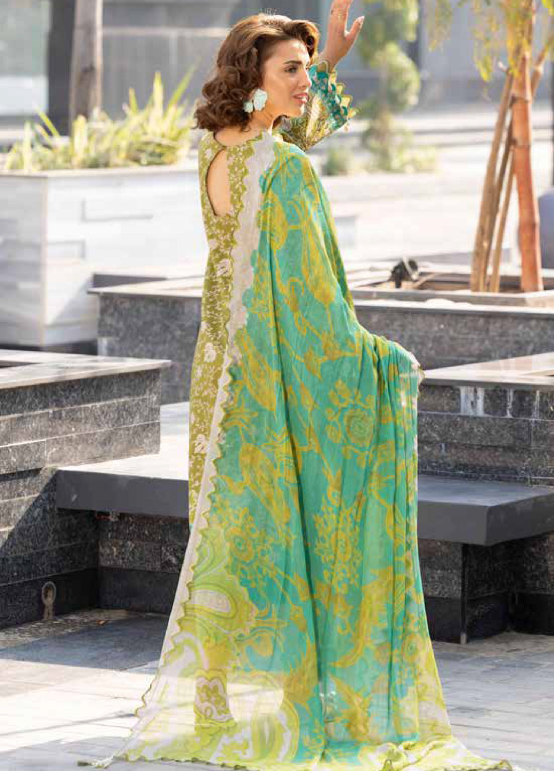 Combination by Charizma Unstitched Embroidered Luxury Lawn 3 Piece Suit CHR26UC CC6-07 - Summer Collection