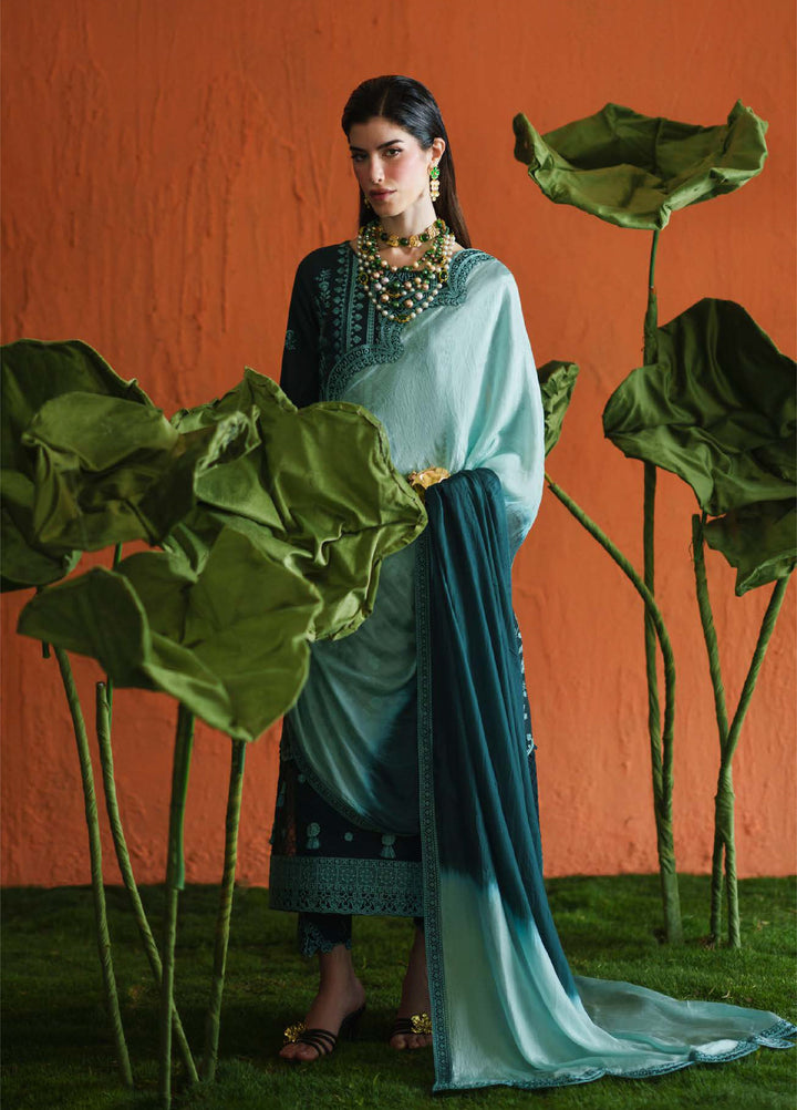 Blooming Flower by Zariya Unstitched Embroidered Lawn 3 Piece Suit ZRY26ULB IEZAK ZB-60108 - Festive Collection