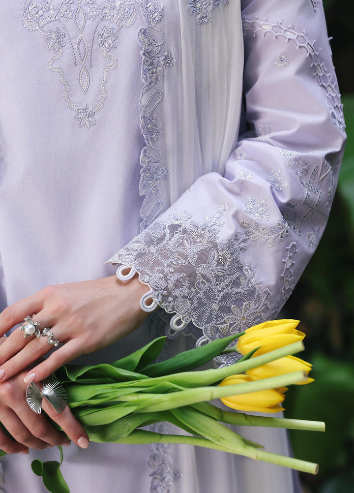 Q Line by Qalamkar Unstitched Chikankari Embroidered Lawn 3 Piece Suit QLK26UQL RP-14 ALEEN - Summer Collection