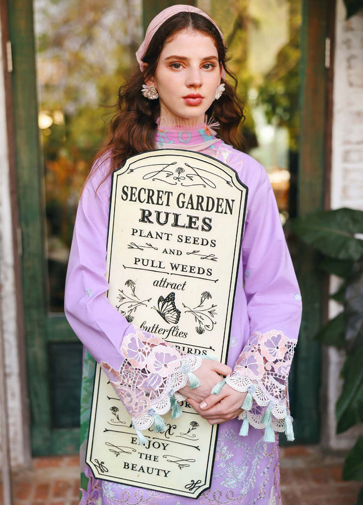 The Secret Garden by Mushq Unstitched Embroidered Lawn 3 Piece Suit MU26ULSG Dewspell HUNSS260203 - Festive Collection
