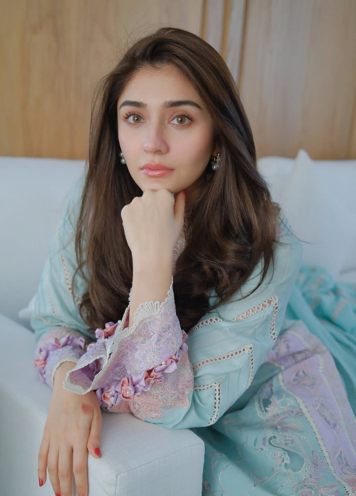 Ariya by Kanwal Malik Unstitched Embroidered Luxury Lawn 3 Piece Suit KM26UA D-3 ELIANA - Summer Collection