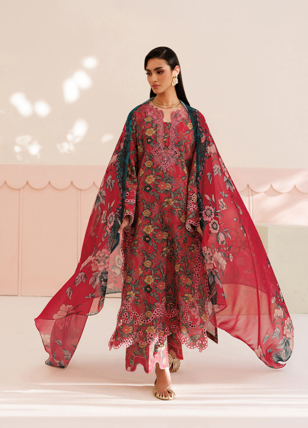 Azzal Unstitched Printed and Embroidered Lawn 3 Piece Suit AZL26UPL AZL-149 - Summer Collection