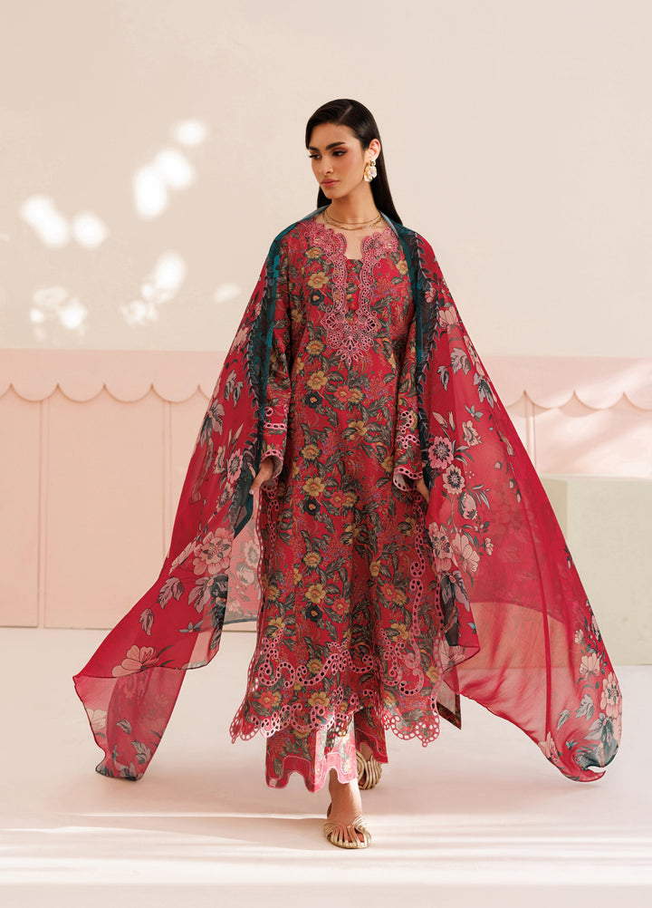 Azzal Unstitched Printed and Embroidered Lawn 3 Piece Suit AZL26UPL AZL-149 - Summer Collection