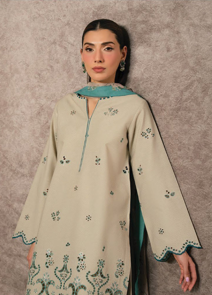 Seran Unstitched Embroidered Lawn 3 Piece Suit SN26ULLE Velisse D-02 - Eid Collection