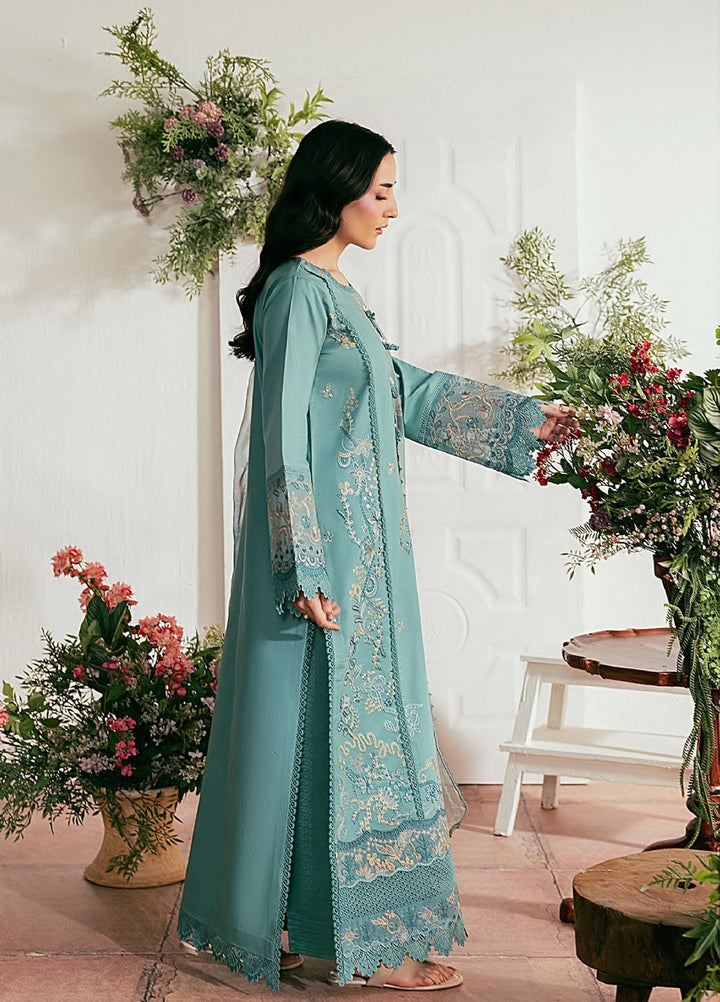 Zync by Florent Unstitched Embroidered Lawn 3 Piece Suit FL26ULZ FZ-4B - Summer Collection