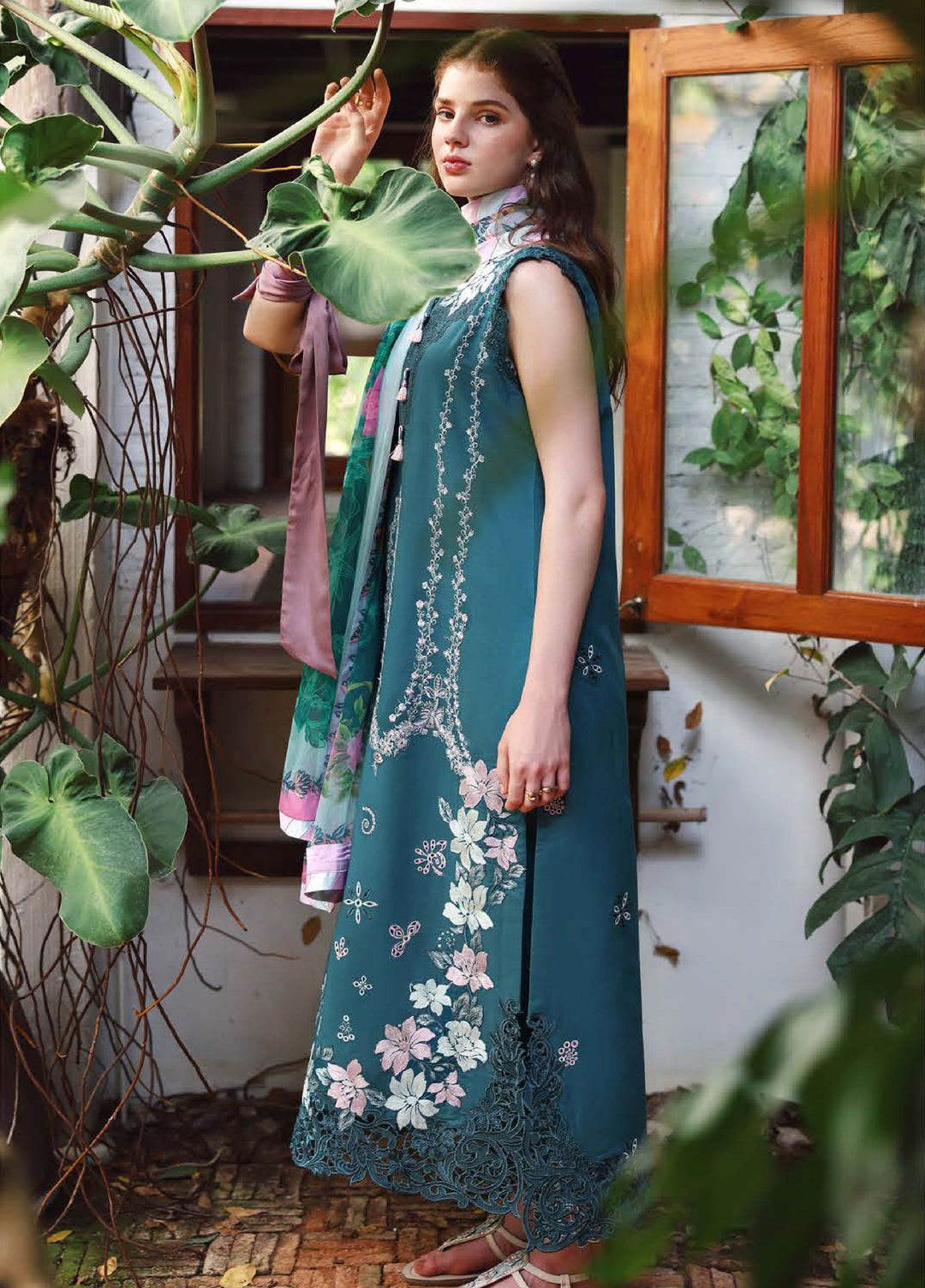 The Secret Garden by Mushq Unstitched Embroidered Lawn 3 Piece Suit MU26ULSG Ivy Spell HUNSS260206 - Festive Collection