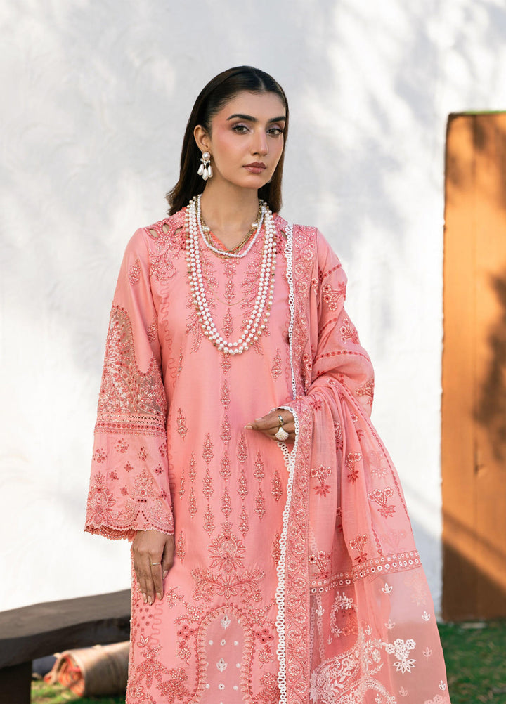 Aura of Flora by Zarizaa Unstitched Embroidered Luxury Lawn 3 Pcs Suit ZZ26UAFL ZA10-3ULE06P-2602 LYRA - Summer