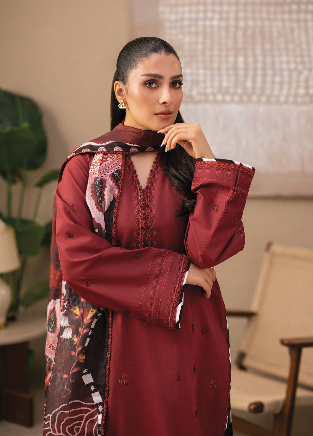 Afsanah by Seran Unstitched Embroidered Lawn 3 Piece Suit SN26UAL D-3 Rima - Summer Collection