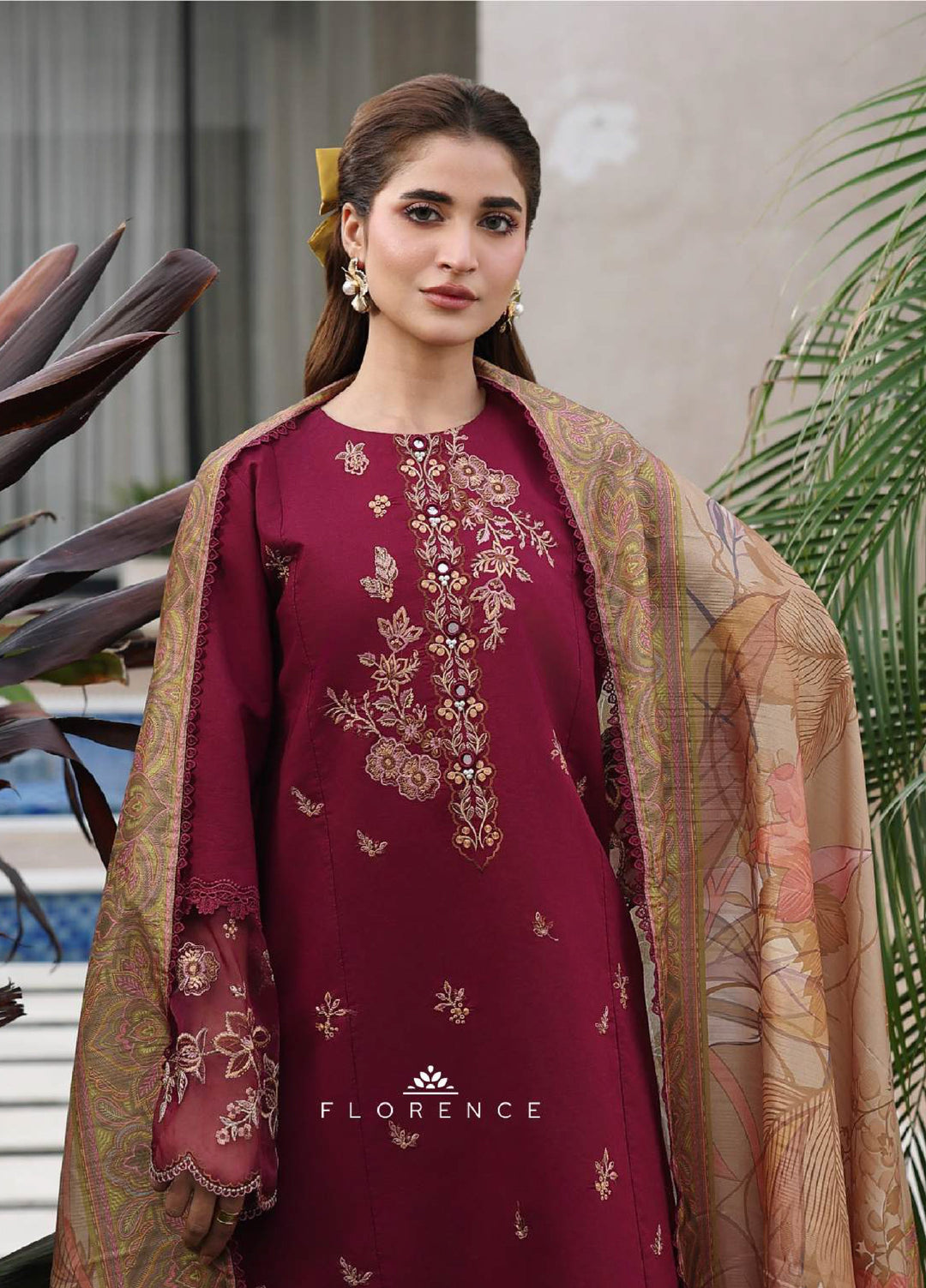 Florence by Rang Rasiya Unstitched Embroidered Lawn 3 Piece Suit RR26ULF Shirin - Festive Collection