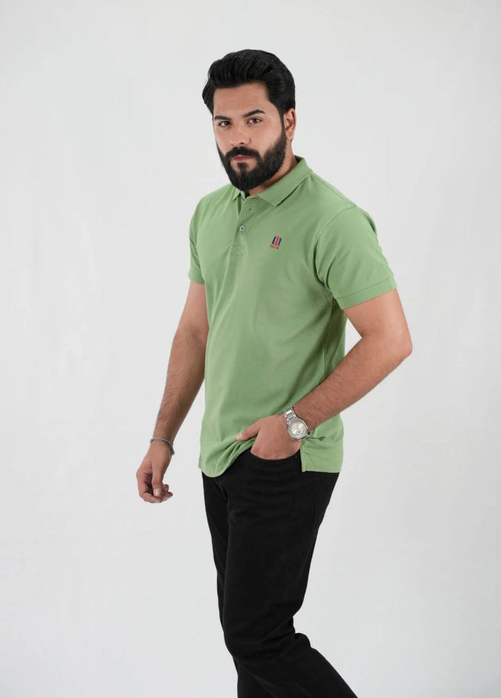 Mercato RTW Solids Cotton 1 Piece Green Polo Shirt