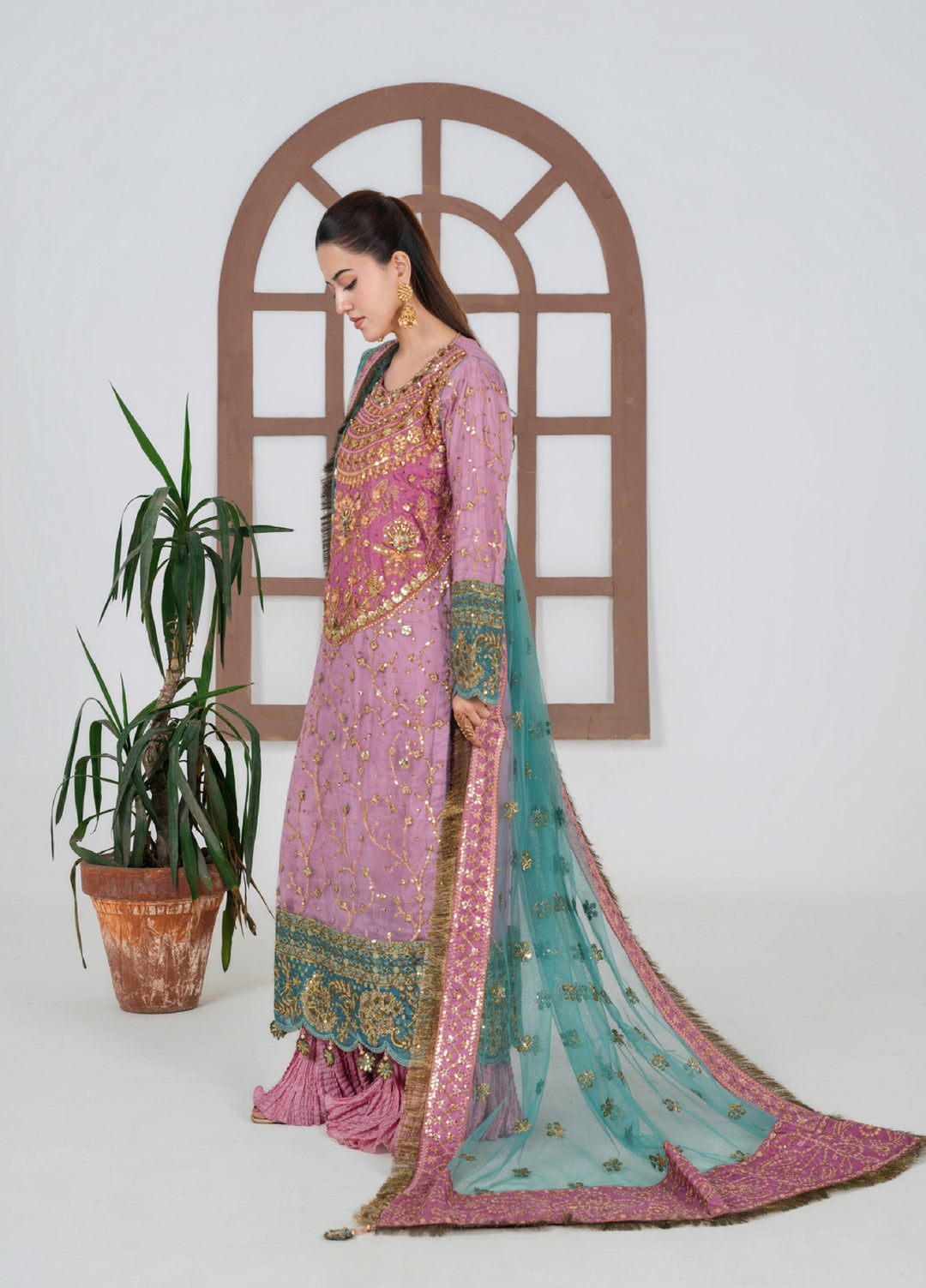 Sara Jahan Women RTW Embroidered Net 3 Piece Suit SJ26RF SJ-1027 - Festive Collection
