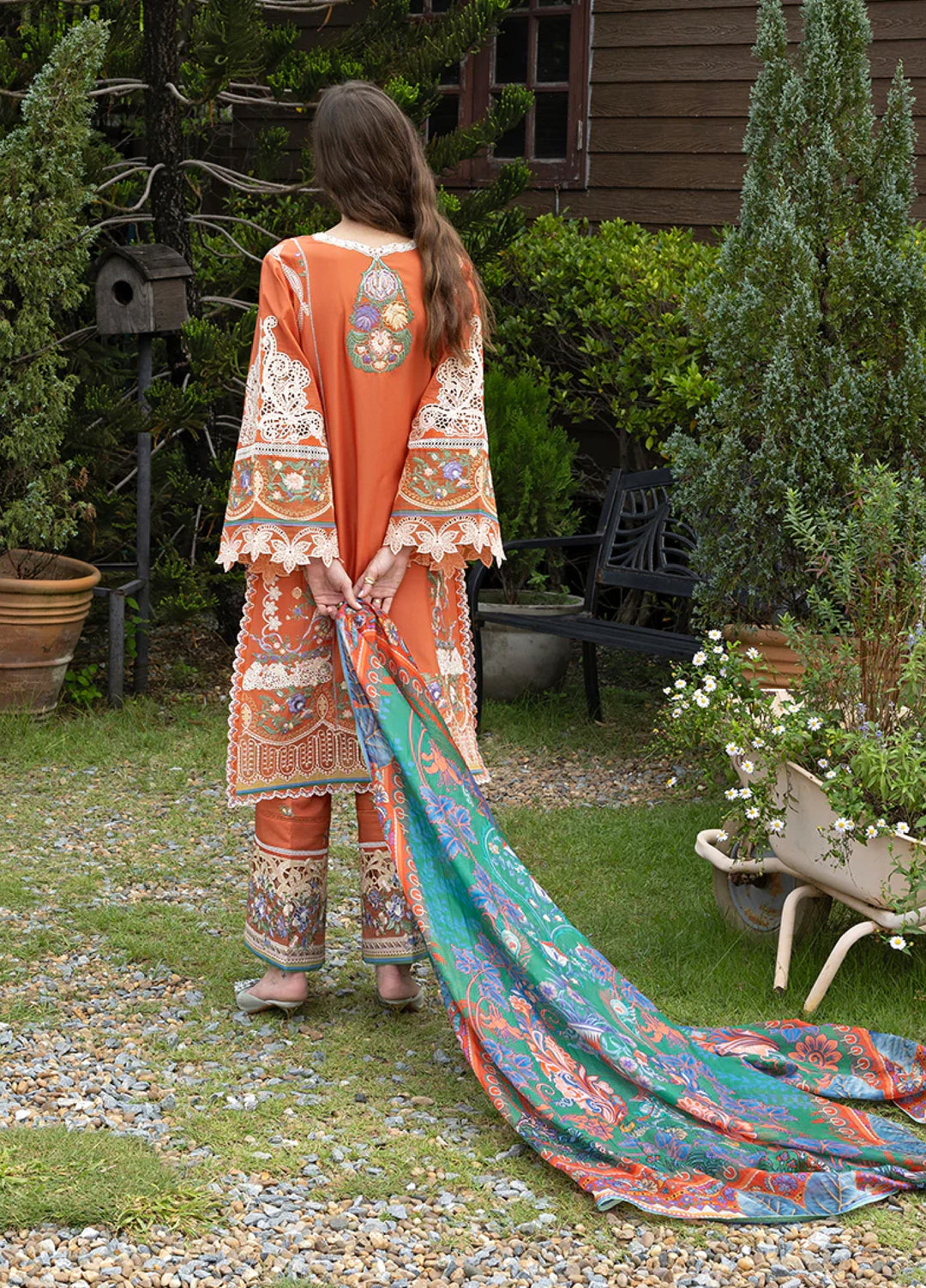 Mon Tresor by Esmel Unstitched Embroidered Luxury Lawn 3 Piece Suit EML26UMT D1-Vita - Summer Collection