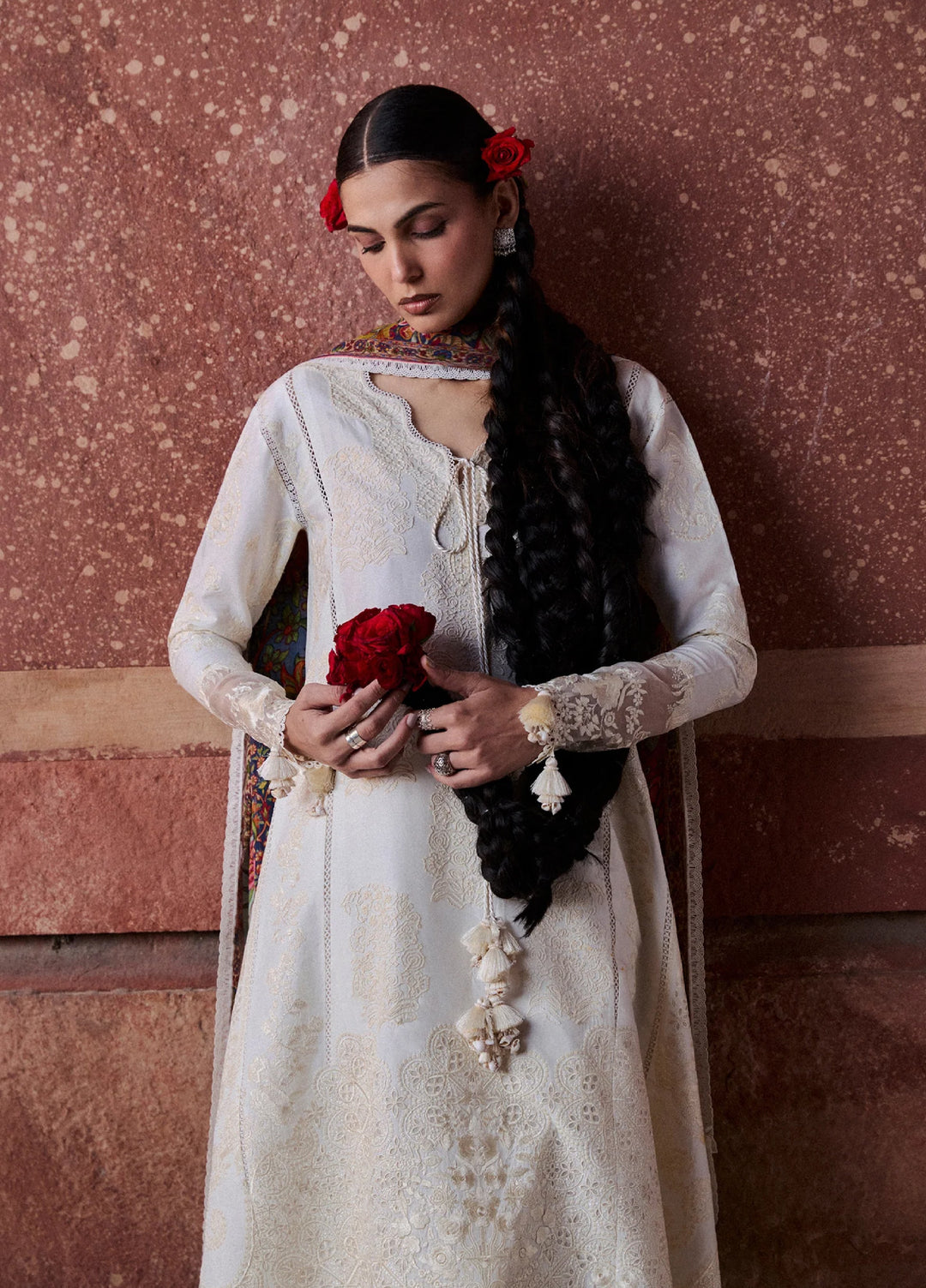 Zan by Hussain Rehar Unstitched Embroidered Lawn 3 Piece Suit HR26UZF Sefi D-93 - Festive Collection