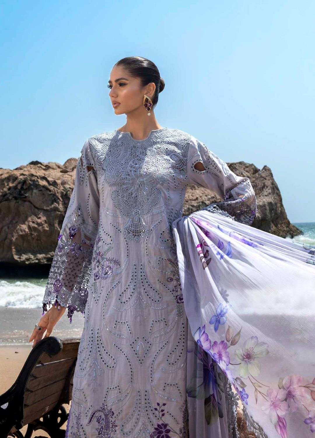 Mahiymaan by Al Zohaib Unstitched Embroidered Luxury Lawn 3 Piece Suit AZ26UM D-11 - Festive Collection