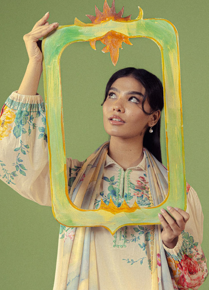 Coco by Zara Shahjahan Unstitched Printed Lawn 3 Piece Suit CZS26UPL CELENE-4A - Summer Collection