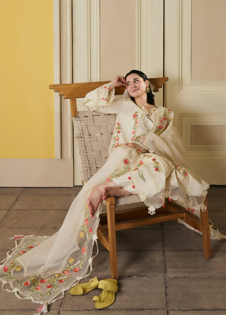 Maryam Hussain Unstitched Embroidered Lawn 3 Piece Suit MH26ULF Hala - Festive Collection
