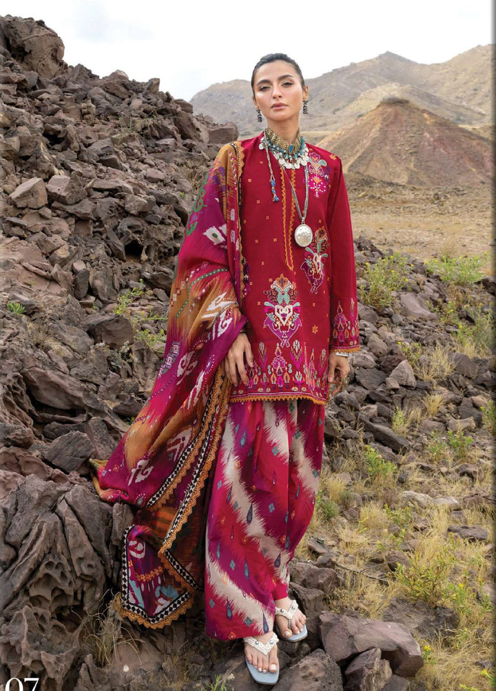 Zainab Chottani Unstitched Embroidered Luxury Lawn 3 Piece Suit ZC26ULZ D-7 ZAMIRA - Summer Collection