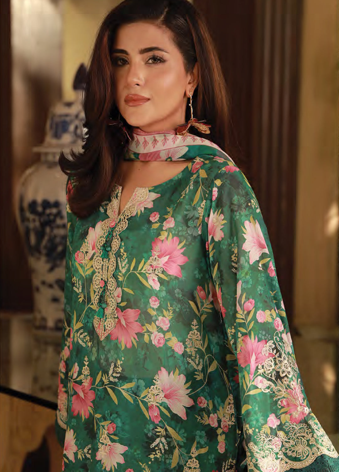 Komal Lawn by Lakhany Unstitched Embroidered Lawn 3 Piece Suit LSM26UK LG-SG-0050 - Summer Collection