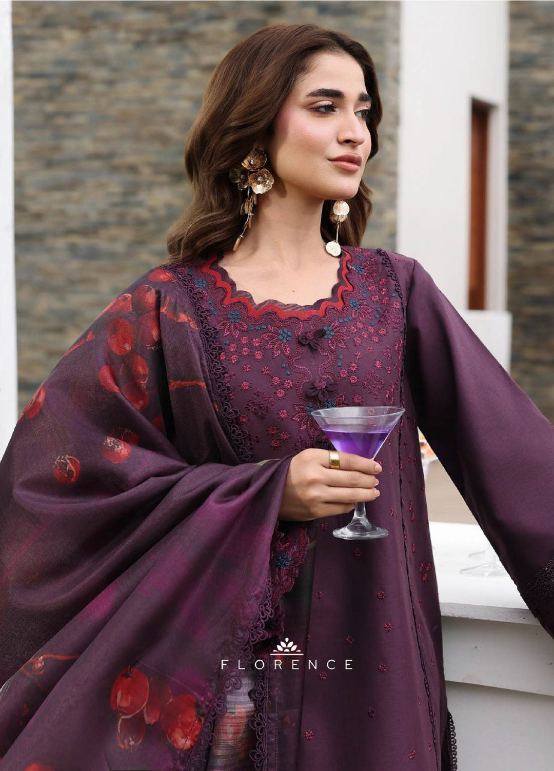 Florence by Rang Rasiya Unstitched Embroidered Lawn 3 Piece Suit RR26ULF Arezou - Festive Collection
