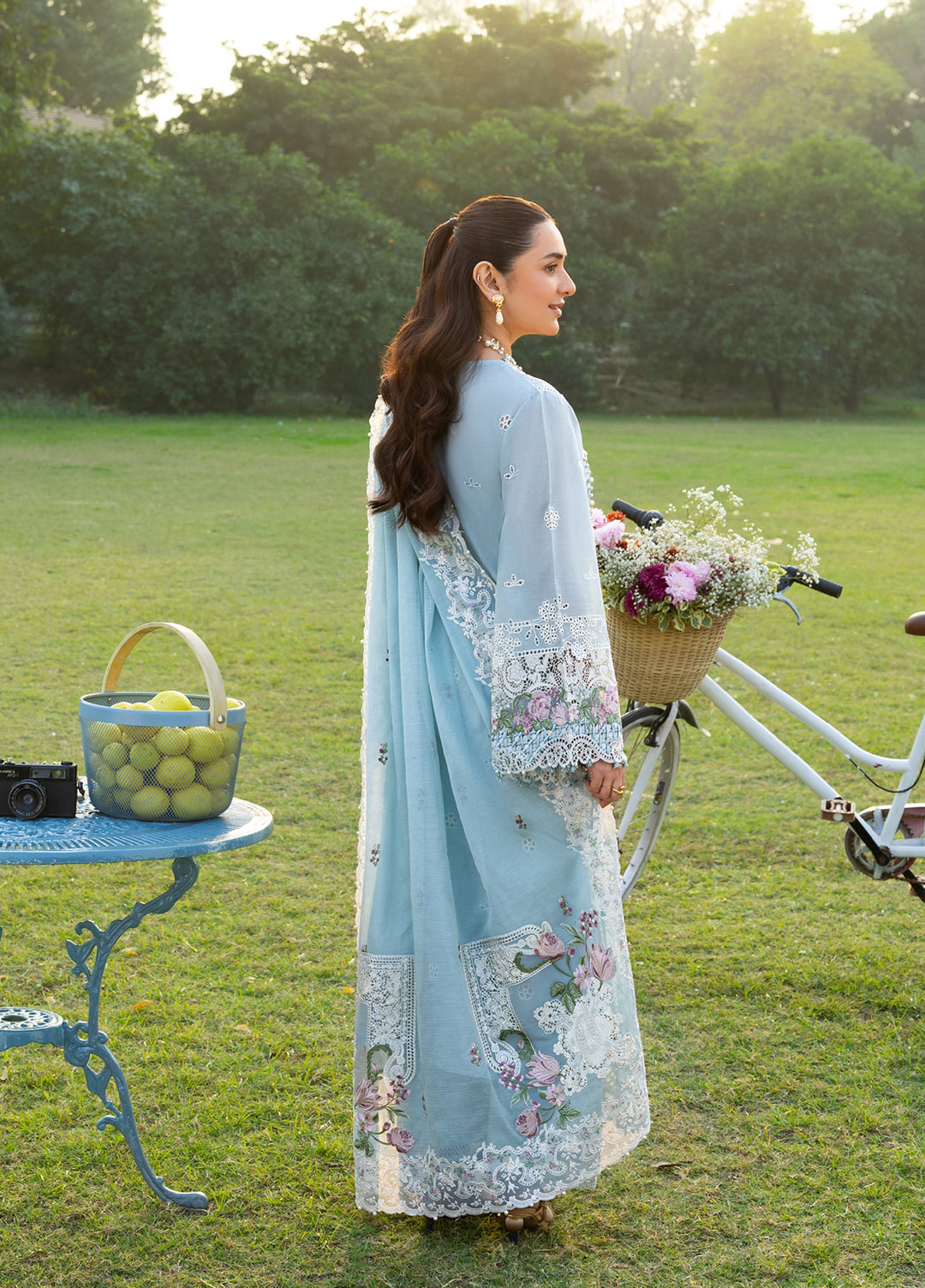 Elaf Premium Unstitched Embroidered Luxury Lawn 3 Piece Suit EL26UPL ELY-7 MORNING DRIZZLE - Summer Collection