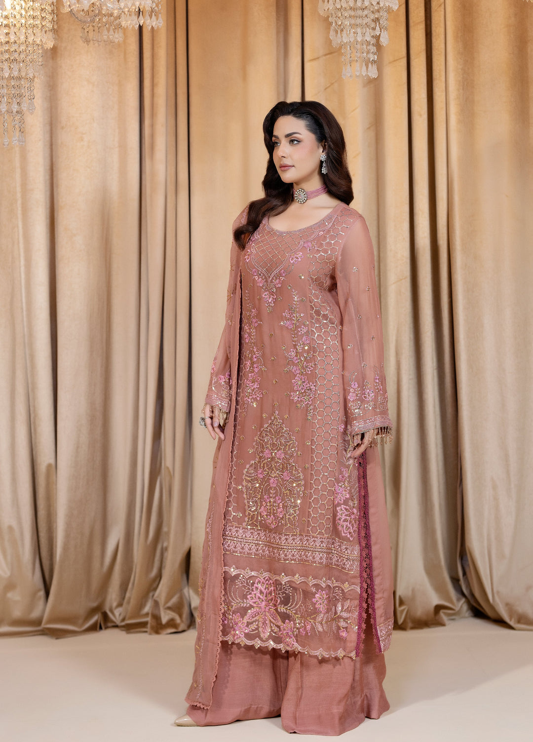 Daastan Raum by Sarb Unstitched Embroidered Chiffon 3 Piece Suit RS26UCD DCL-01 - Festive Collection